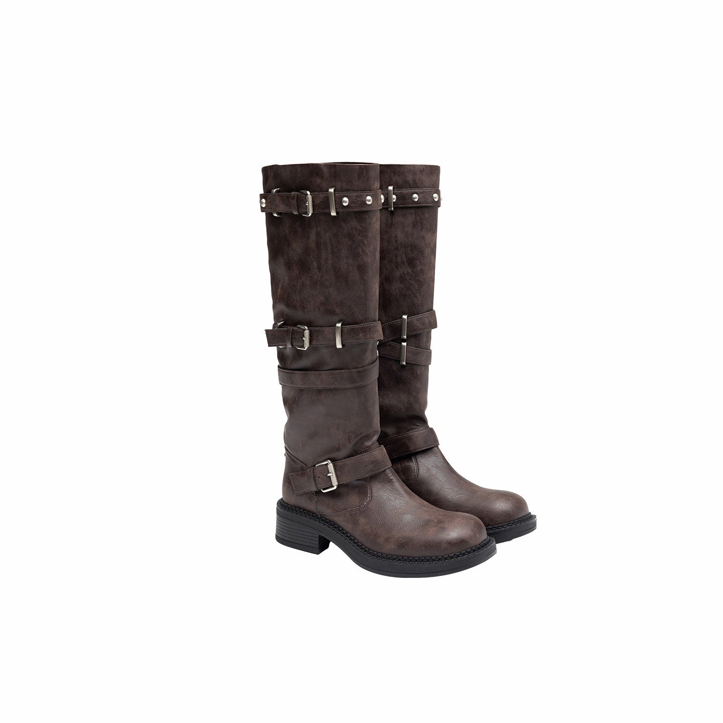 1JINN_STUDIO_Comfort_Low_Heel_Platform_European_Mid_Calf_Casual_Round_Toe_Solid_Color_Boots_MISSTT