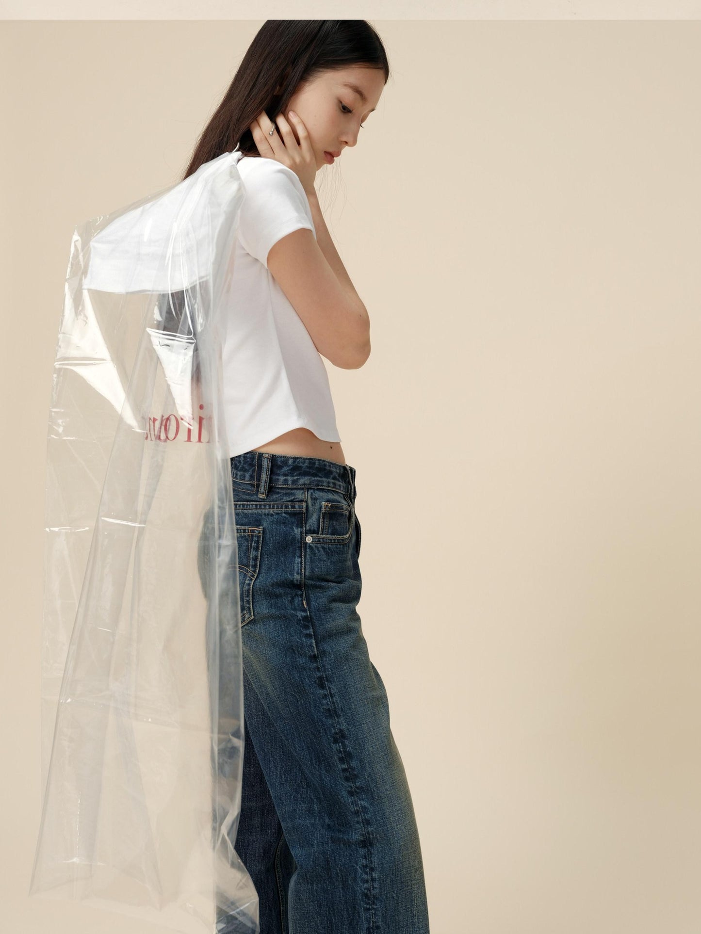 Miroment Vintage Distressed Straight Leg Mid Low Rise Button Fly Women Denim Jeans
