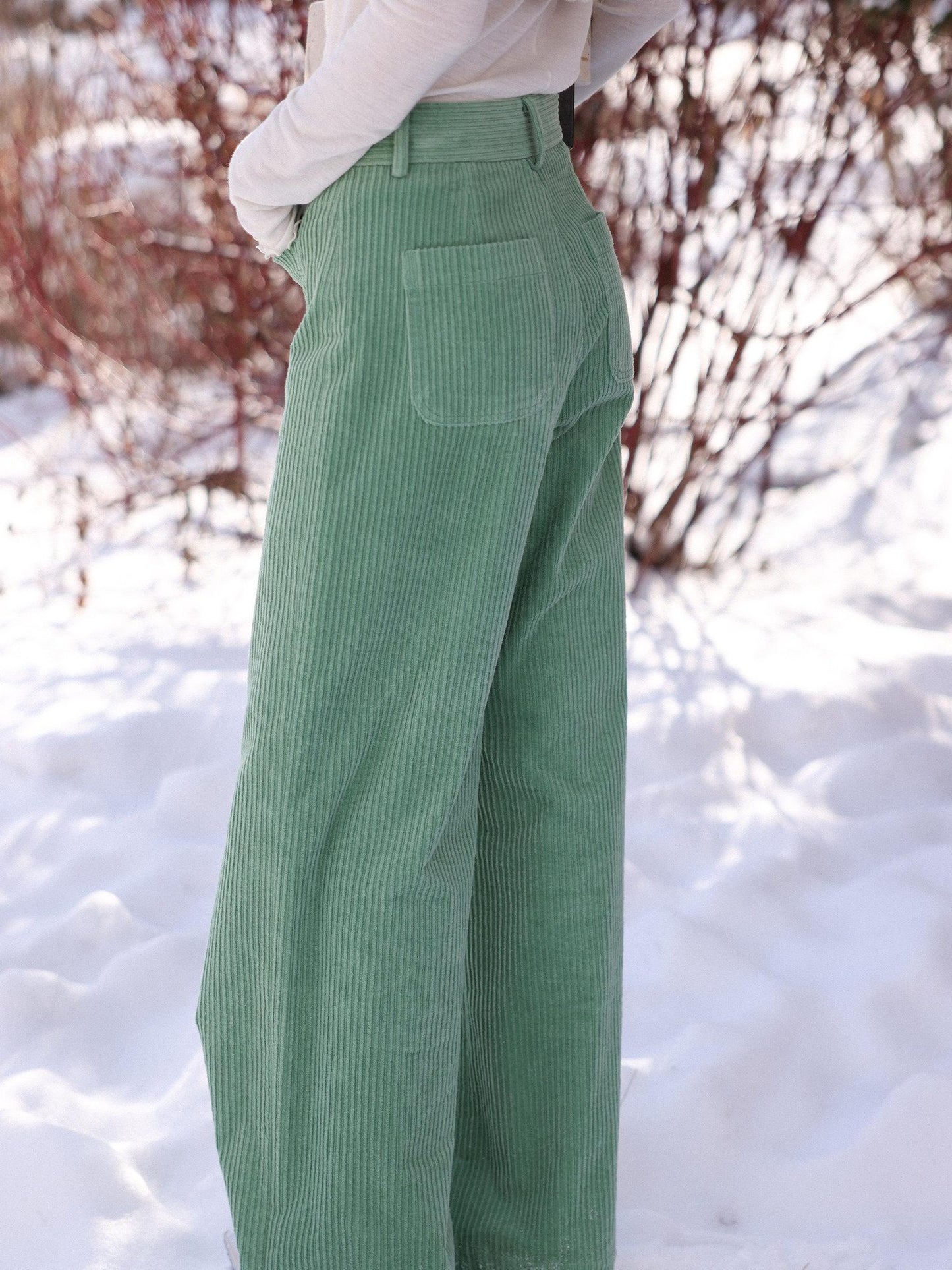 Miroment Premium Cotton High Waist Straight Leg Office Workwear For Women Casual Pants