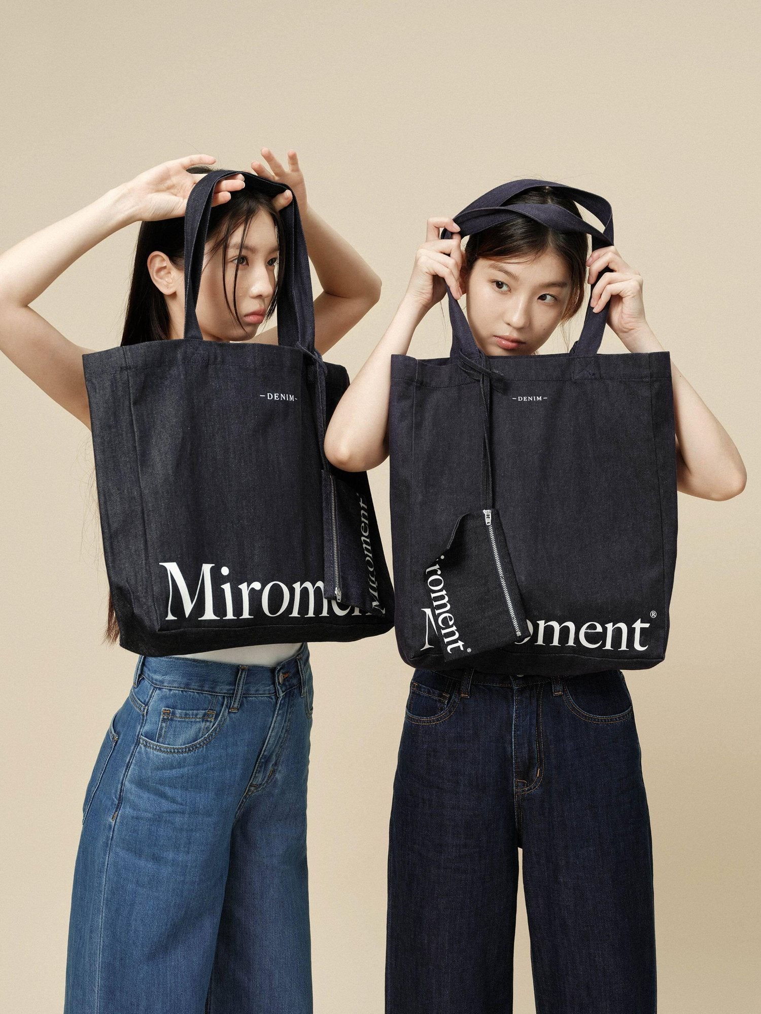 Miroment Indigo Open Top Casual Minimalist Shoulder Versatile Everyday Women'S Handbag