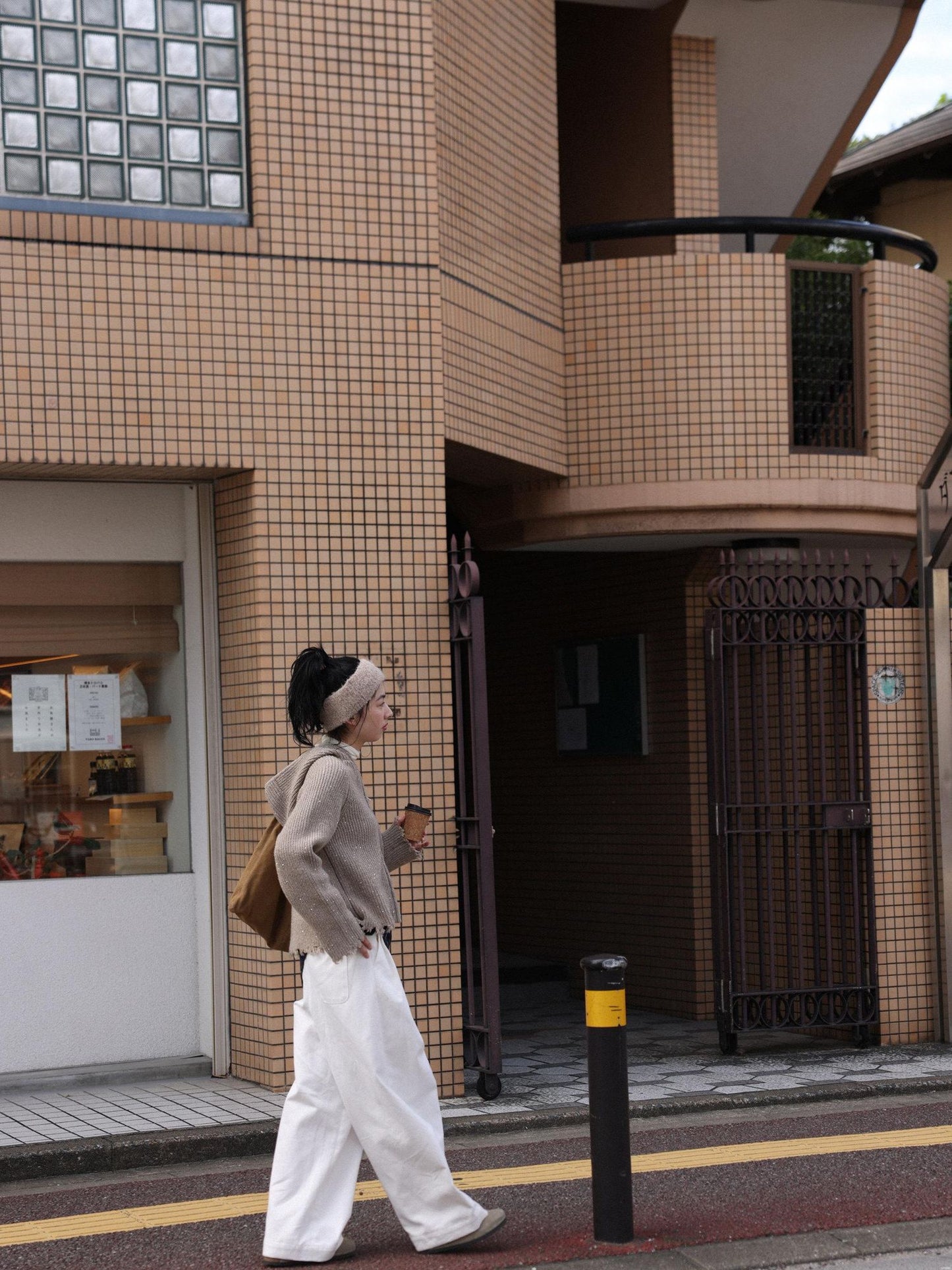 Miroment High Waist Straight Leg Regular And Long Versatile White Angora Red Casual Pants