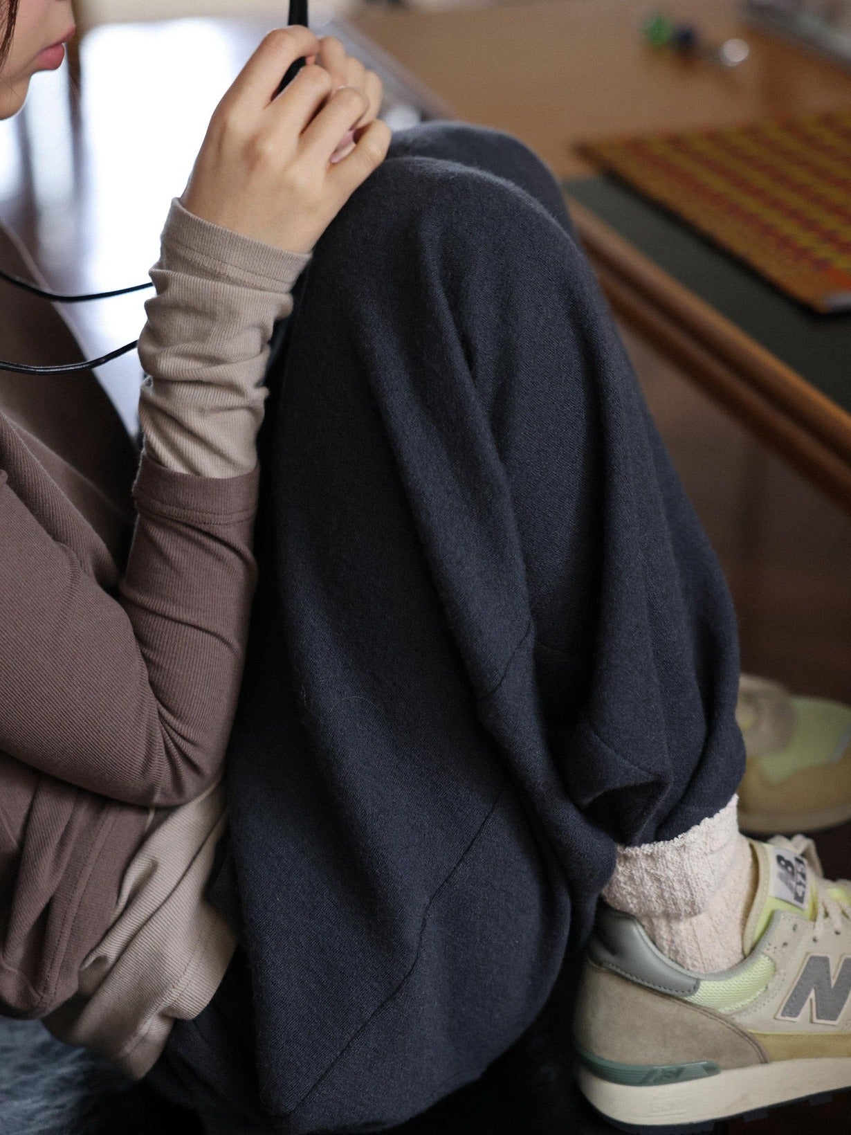 Miroment Soft Tencel Lyocell Cartoon Round Neck Long Sleeve Casual Young Adult Sweaters
