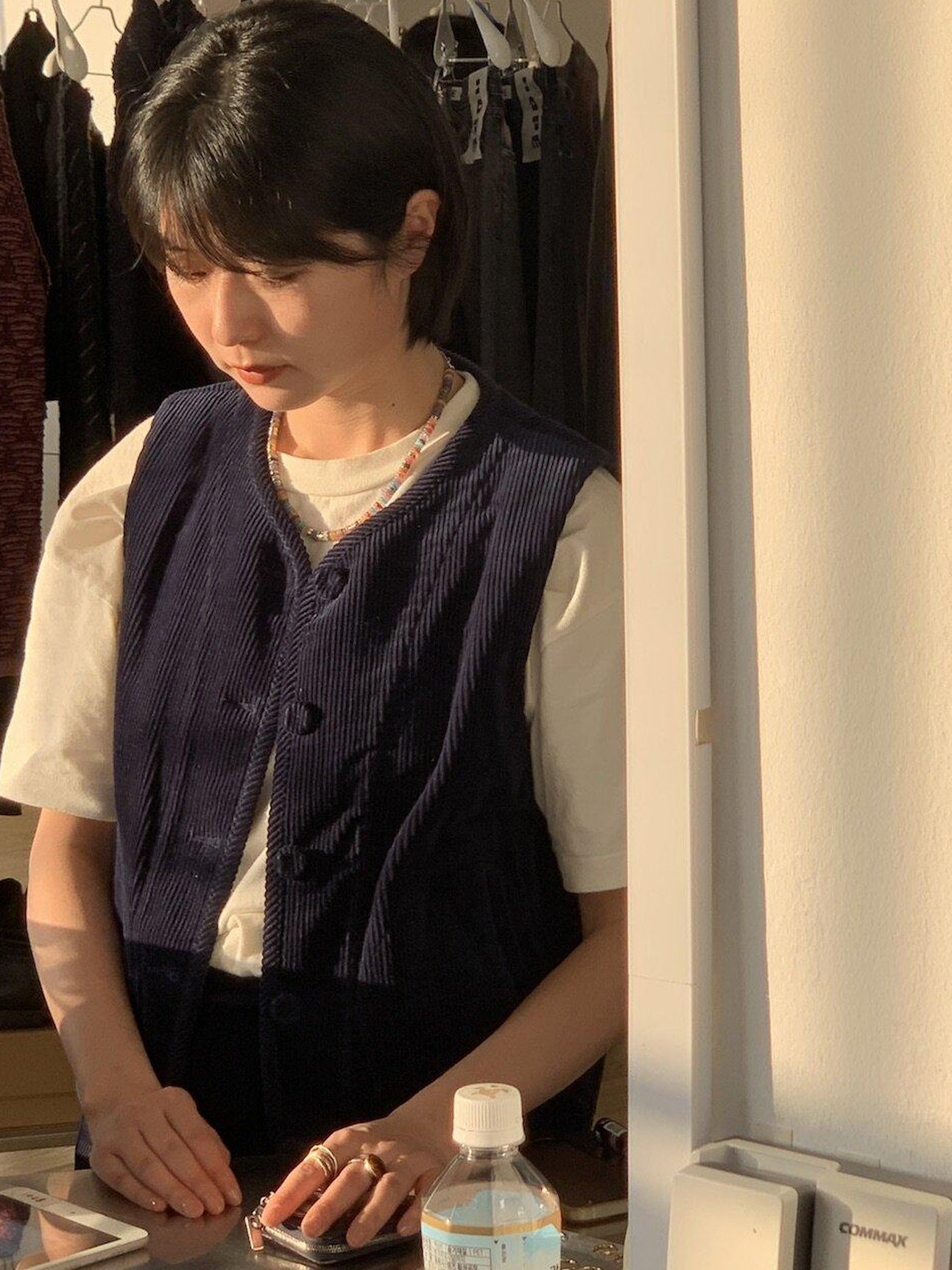 Miroment Pure Cotton College Style Cardigan Single Breasted Layering Buttoned Casual Vest