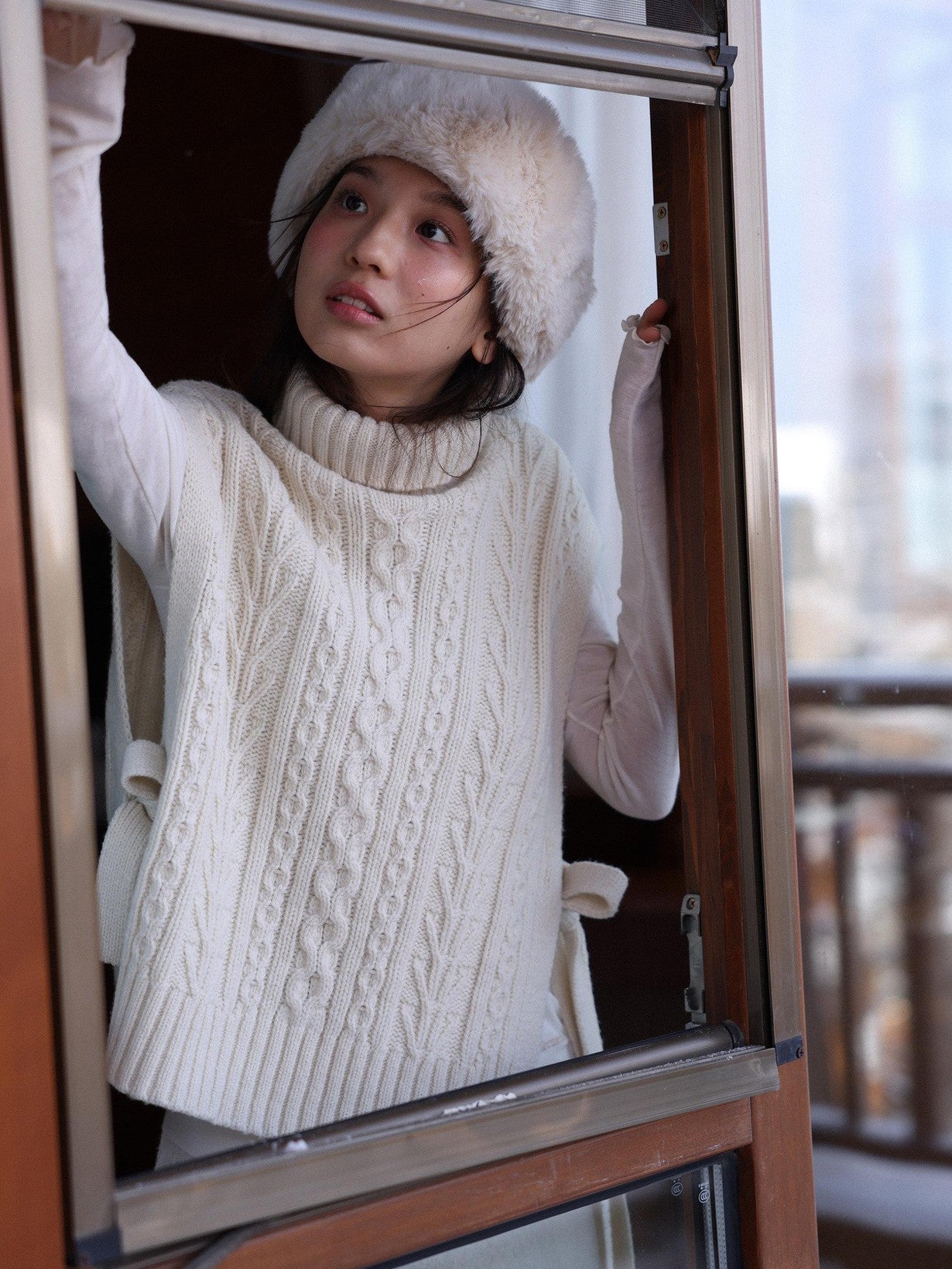 Miroment Soft Wool Turtleneck Loose Fit Layering For Women Solid Pullover Knit Sweater