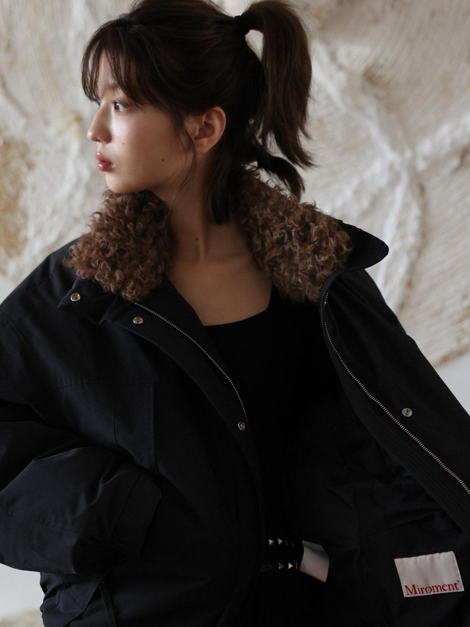 Miroment 90 Percent Down Warm Barncore Mid Length Womens Cashmere Cropped Down Jacket