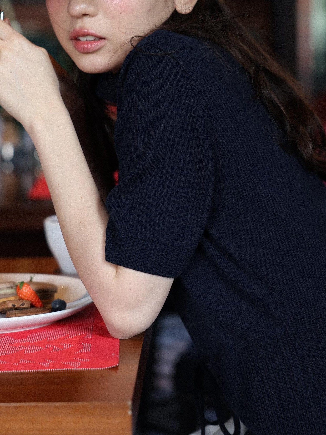 Miroment Elegant Tie Detail Slim Fit Commuter Women Wool Turtleneck Pullover Knit Sweater