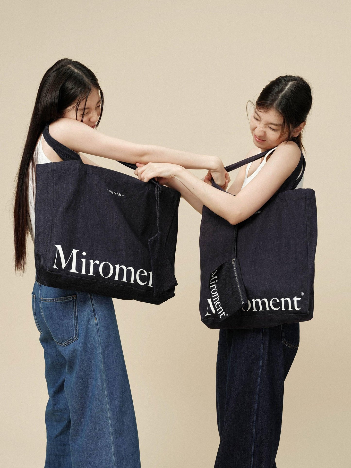 Miroment Indigo Open Top Casual Minimalist Shoulder Versatile Everyday Women'S Handbag