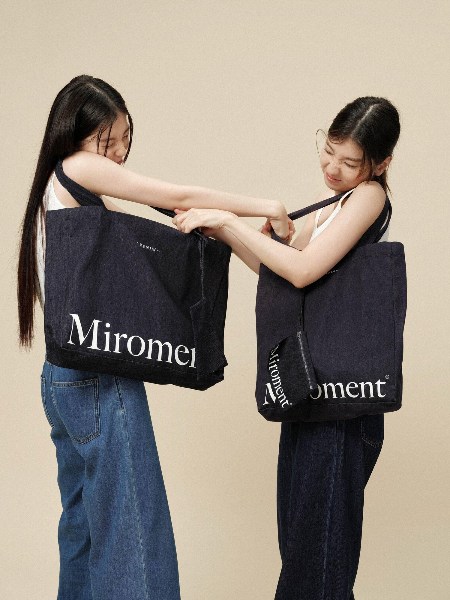 Miroment Indigo Open Top Casual Minimalist Shoulder Versatile Everyday Women'S Handbag