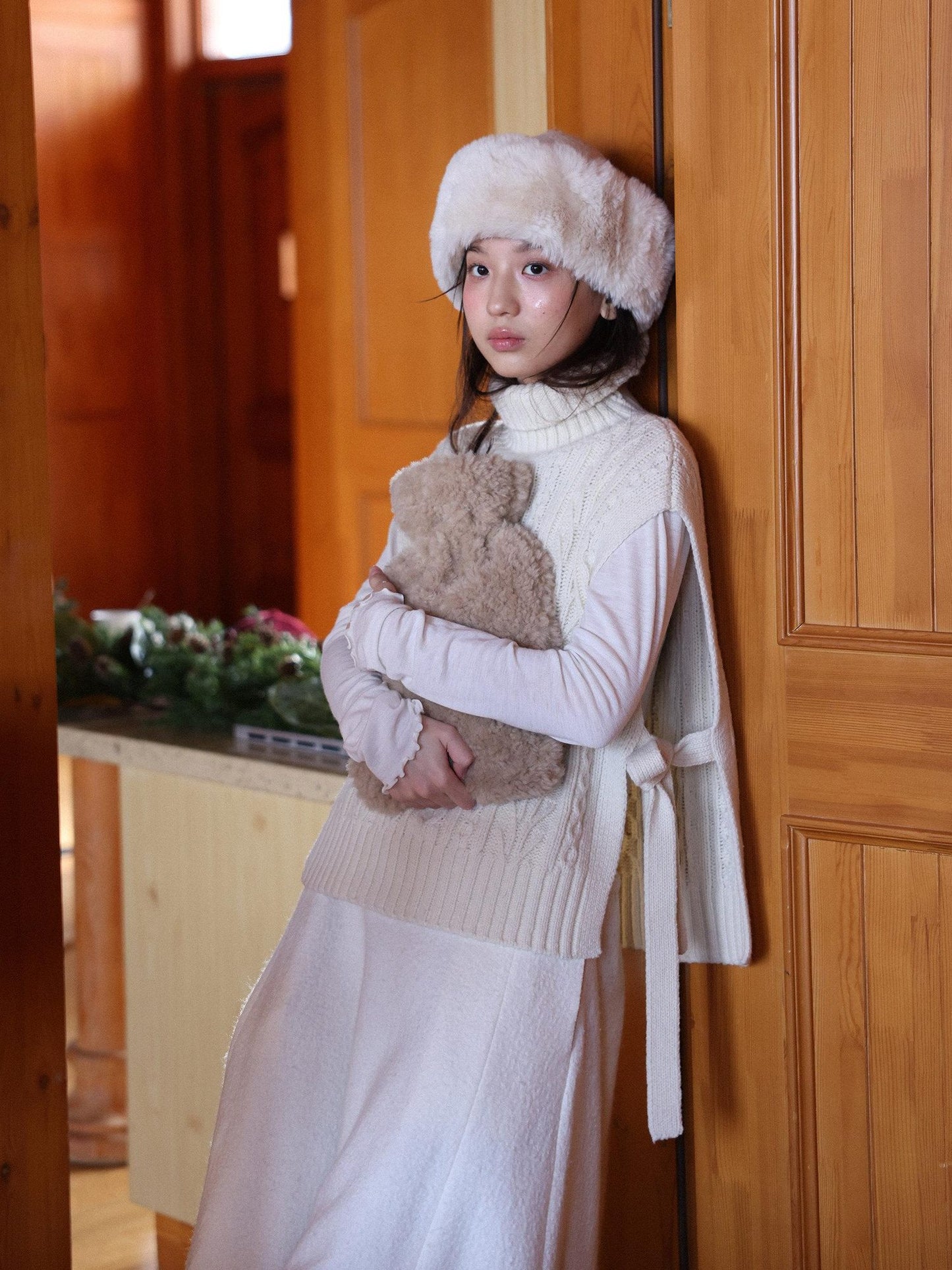 Miroment Soft Wool Blend Knit A Line Elastic Waist Office Ready Women Midi Skirt