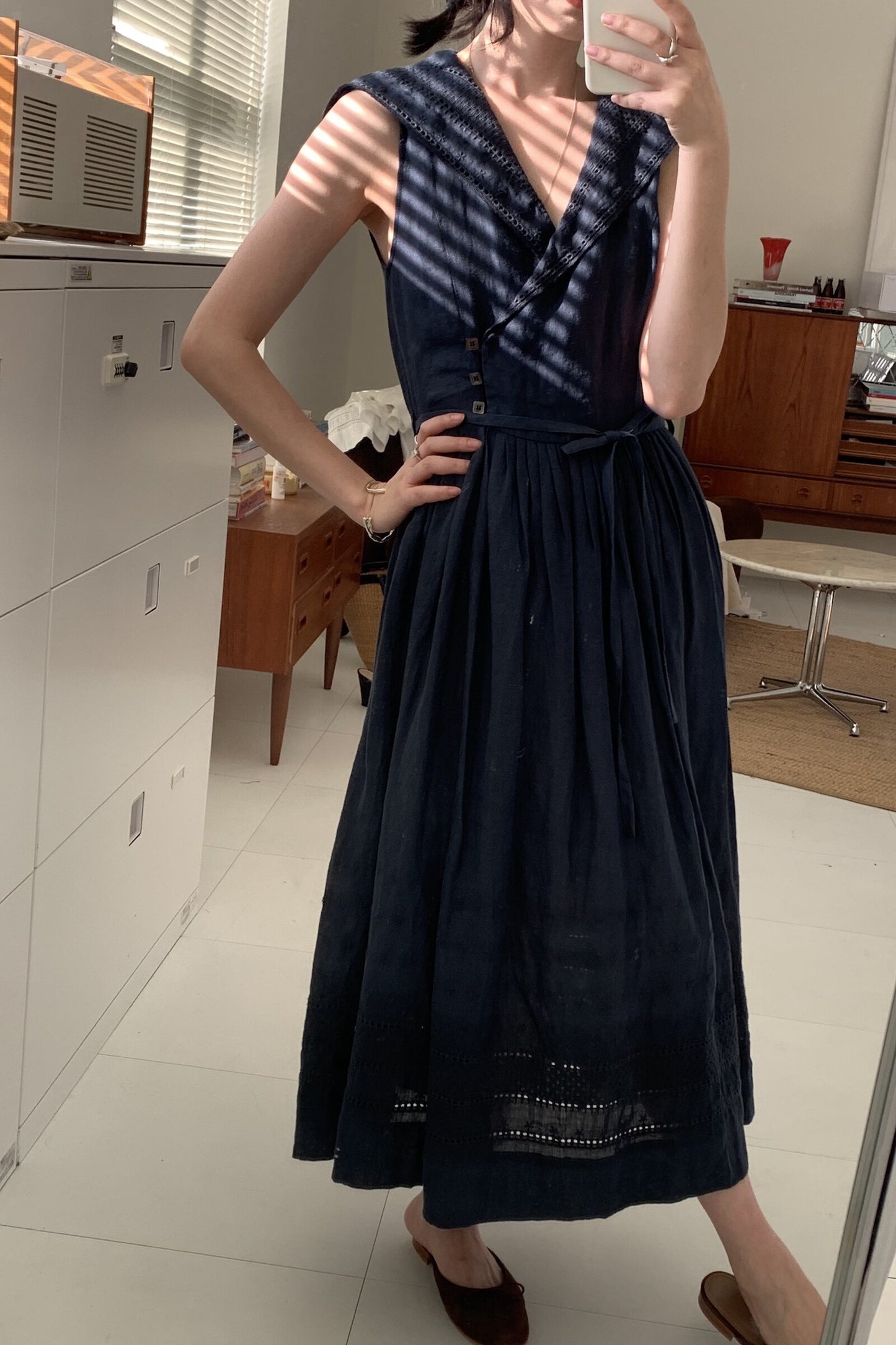 Miroment_Elegant_Sleeveless_High_Waist_A_Line_V-neck_Women_Pure_Ramie_Maxi_Dresses_MISSTT