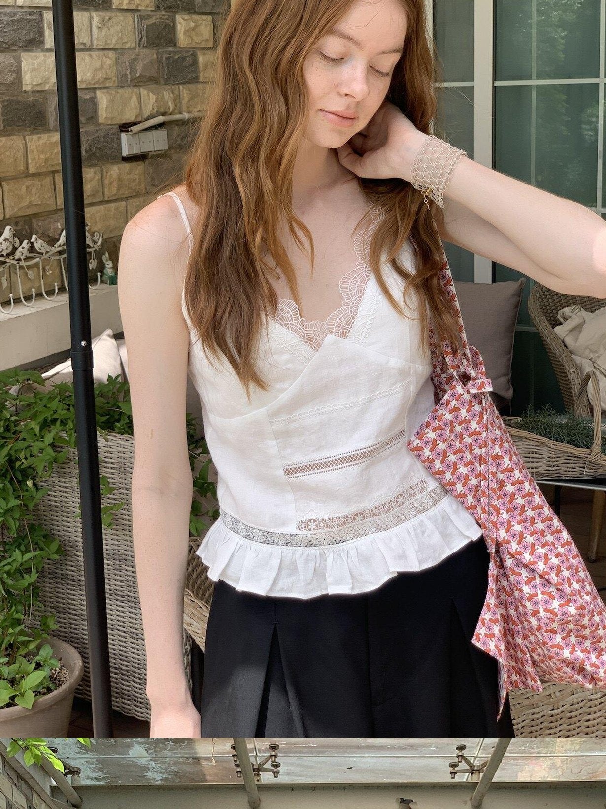 Miroment Breathable 100 Percent Linen Loose Fit Strappy Women Everyday Solid Cami Tops