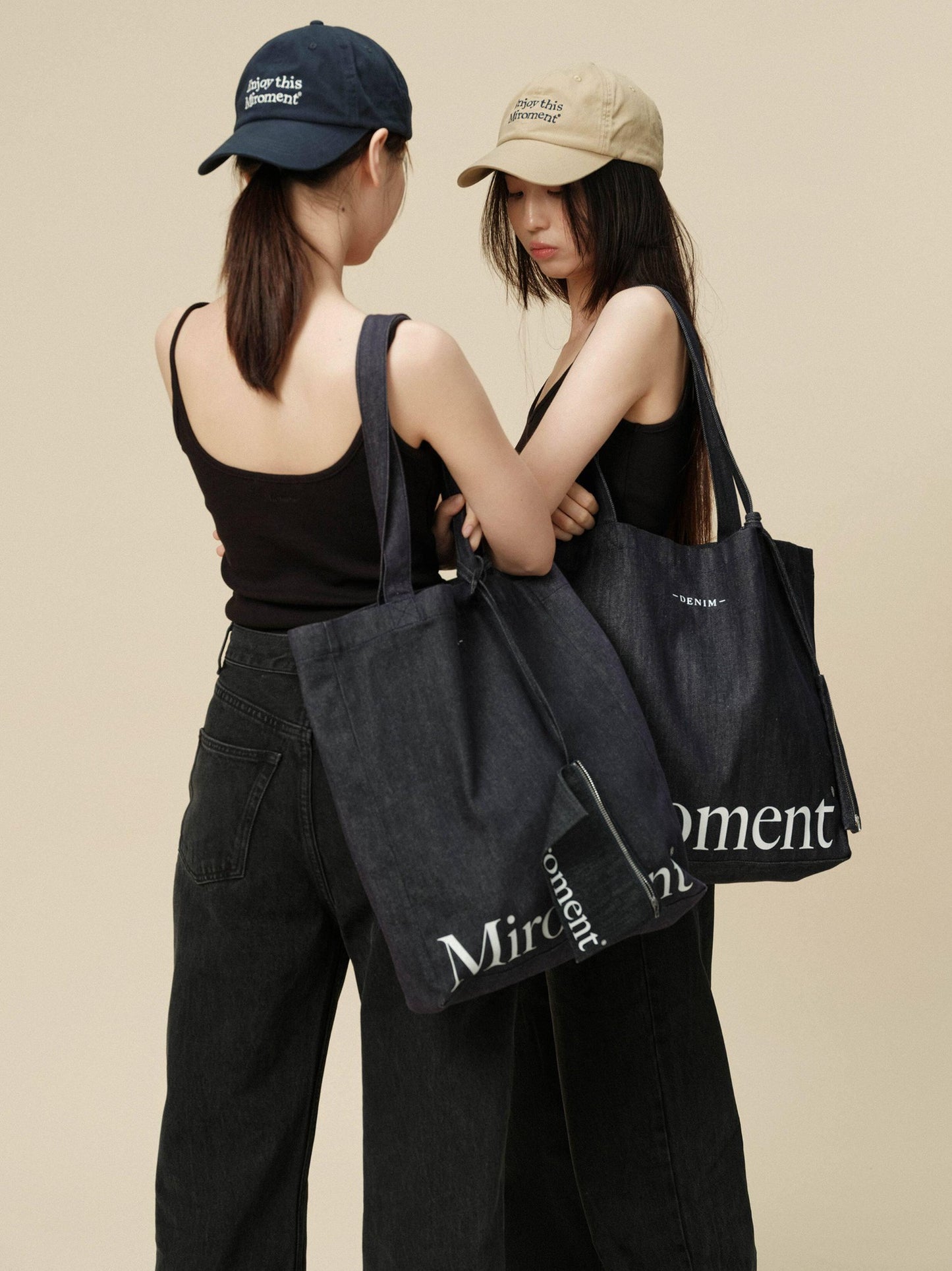 Miroment Indigo Open Top Casual Minimalist Shoulder Versatile Everyday Women'S Handbag
