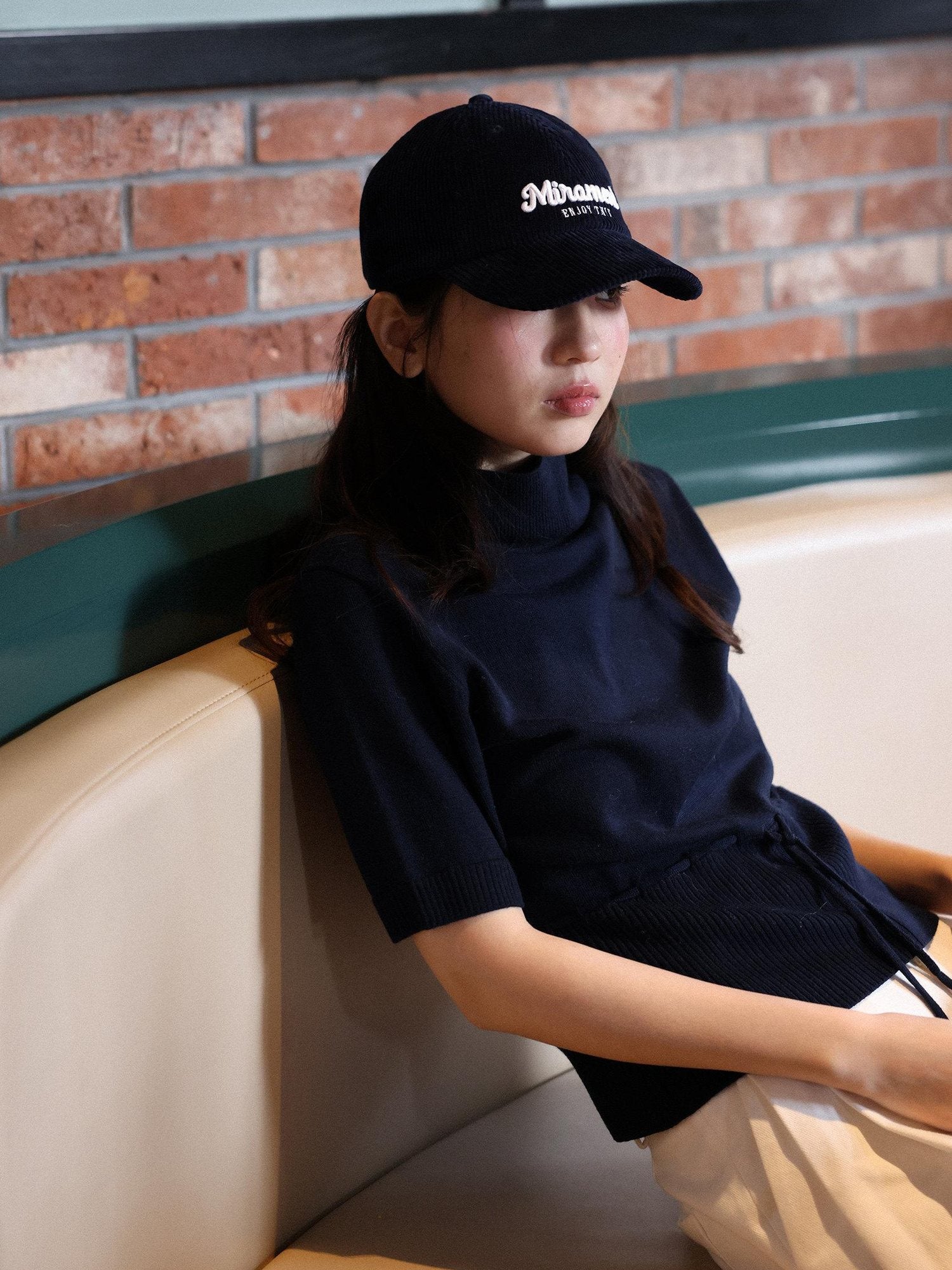 Miroment Elegant Tie Detail Slim Fit Commuter Women Wool Turtleneck Pullover Knit Sweater