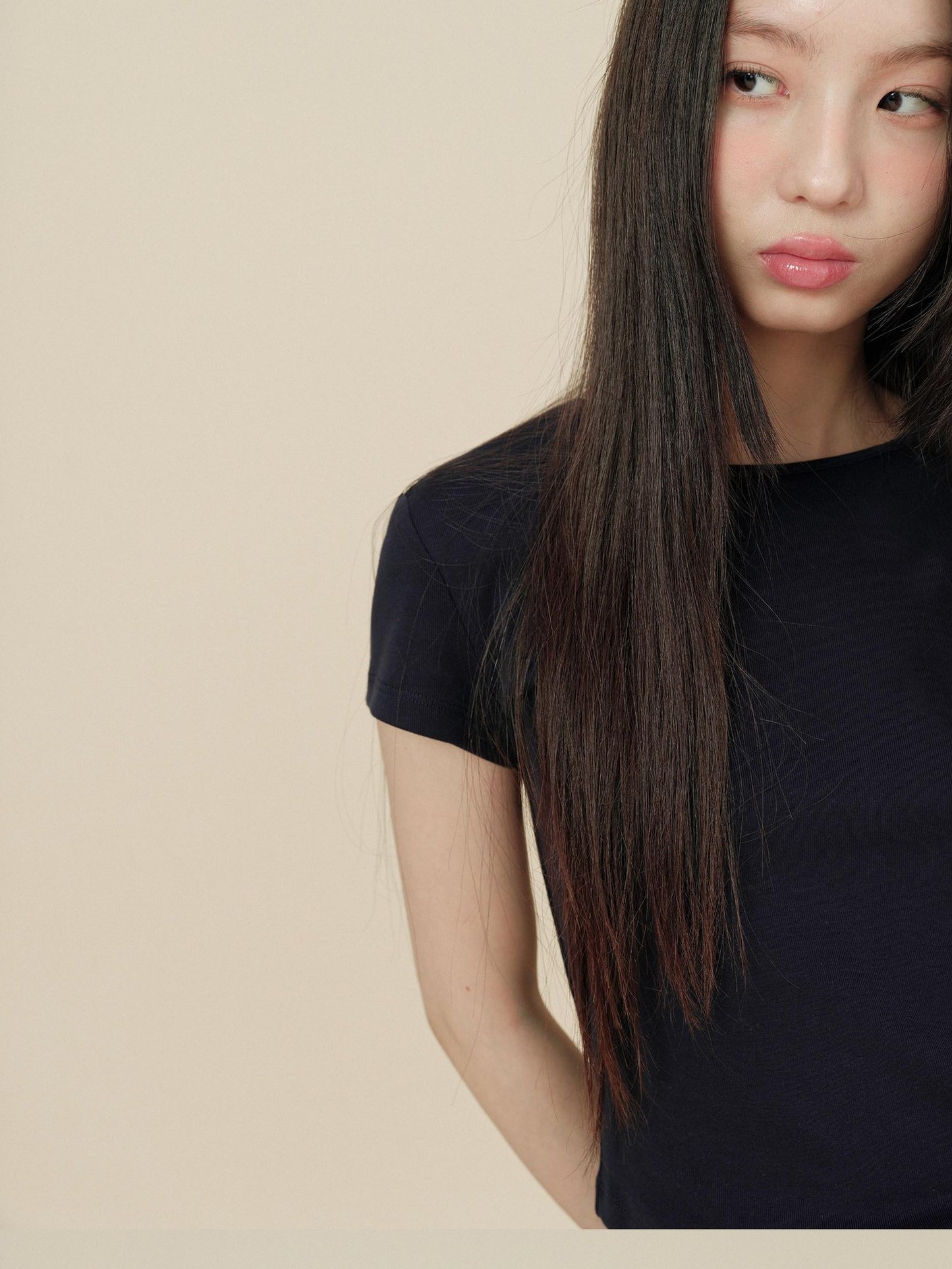 Miroment Soft Cotton Polyester Slim Fit Crop Round Neck Office Solid Fitted Tank Tops