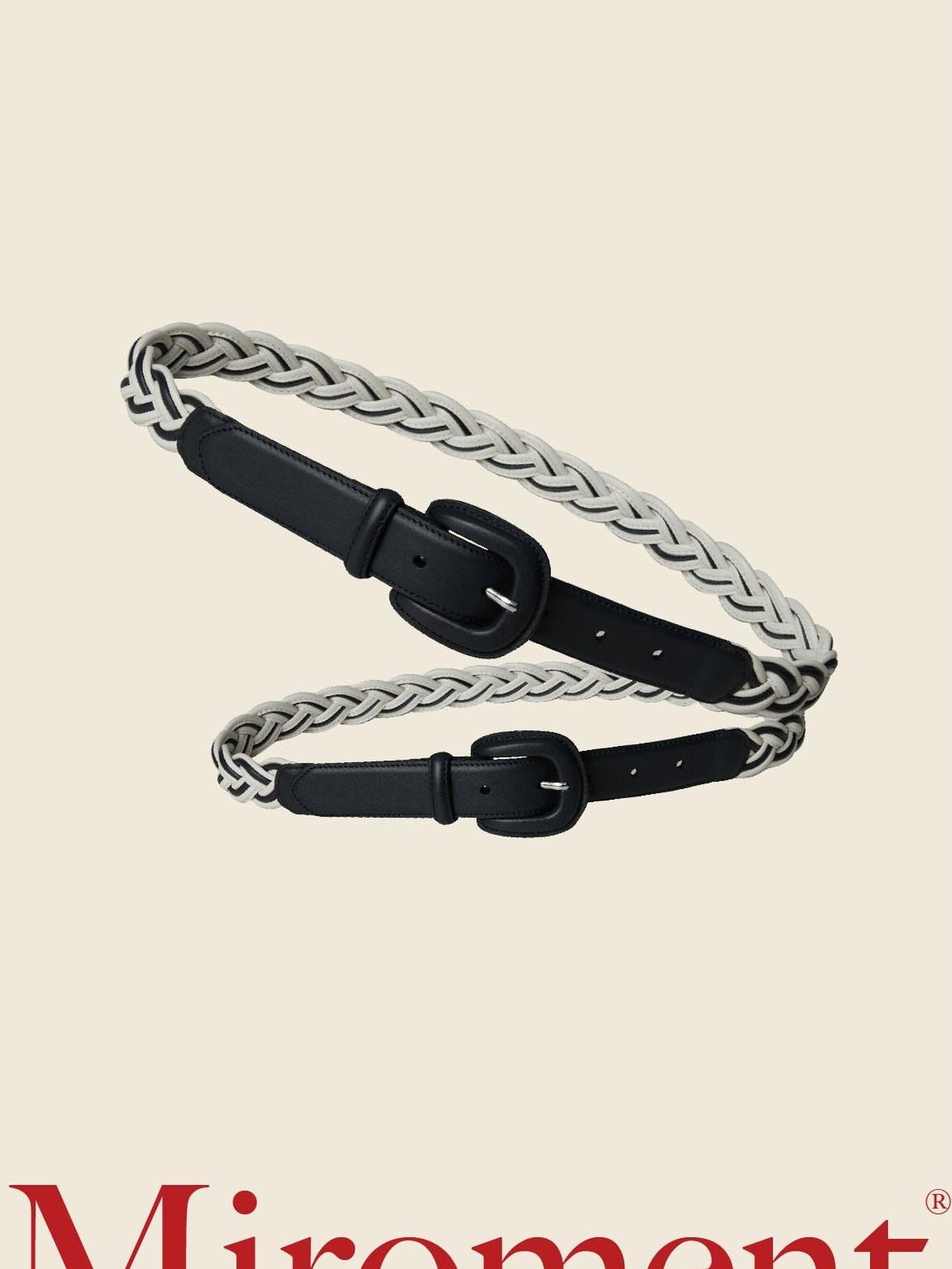 Miroment Full Grain Leather Woven Vintage Belt Women 89 109 Belts & Waist Chains