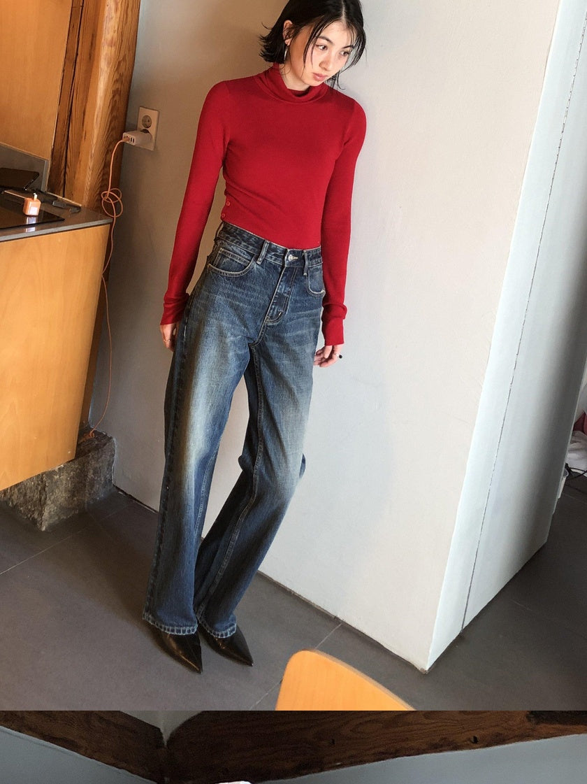 Miroment Skin Friendly Pure Wool Cowl Neck Loose Fit Office Women Knit Sweater