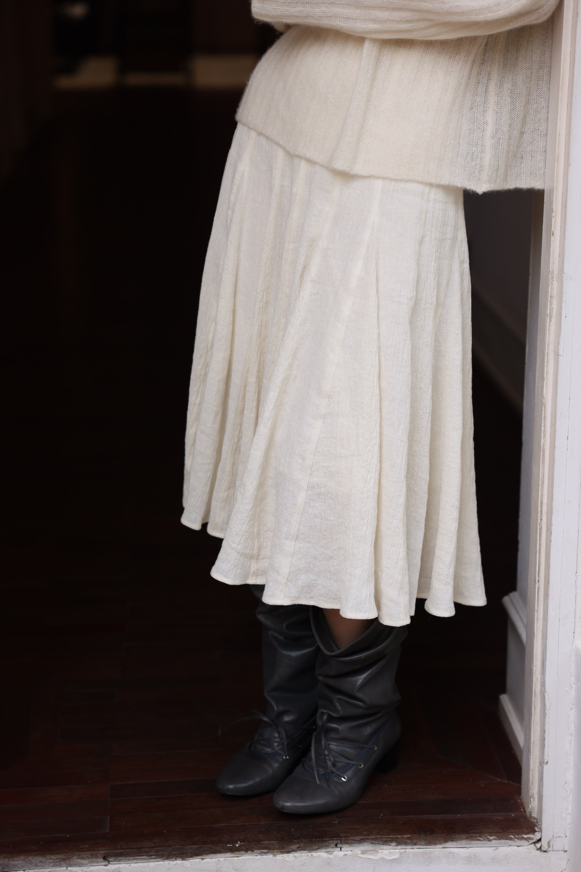 Miroment_Linen_Cotton_Blend_High_Waist_A_Line_Versatile_Office_Casual_Midi_Skirt_MISSTT