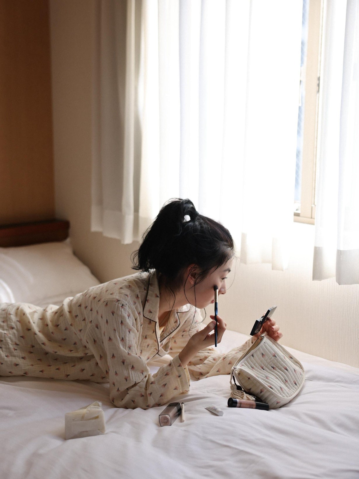 Miroment High Waist Pocket Korean Straight Leg Loose 100 Percent Cotton Casual Set