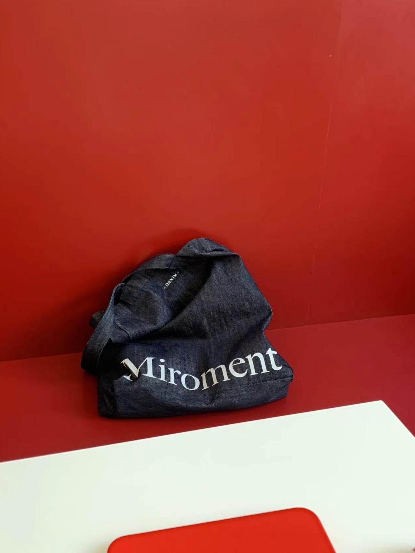 Miroment Indigo Open Top Casual Minimalist Shoulder Versatile Everyday Women'S Handbag