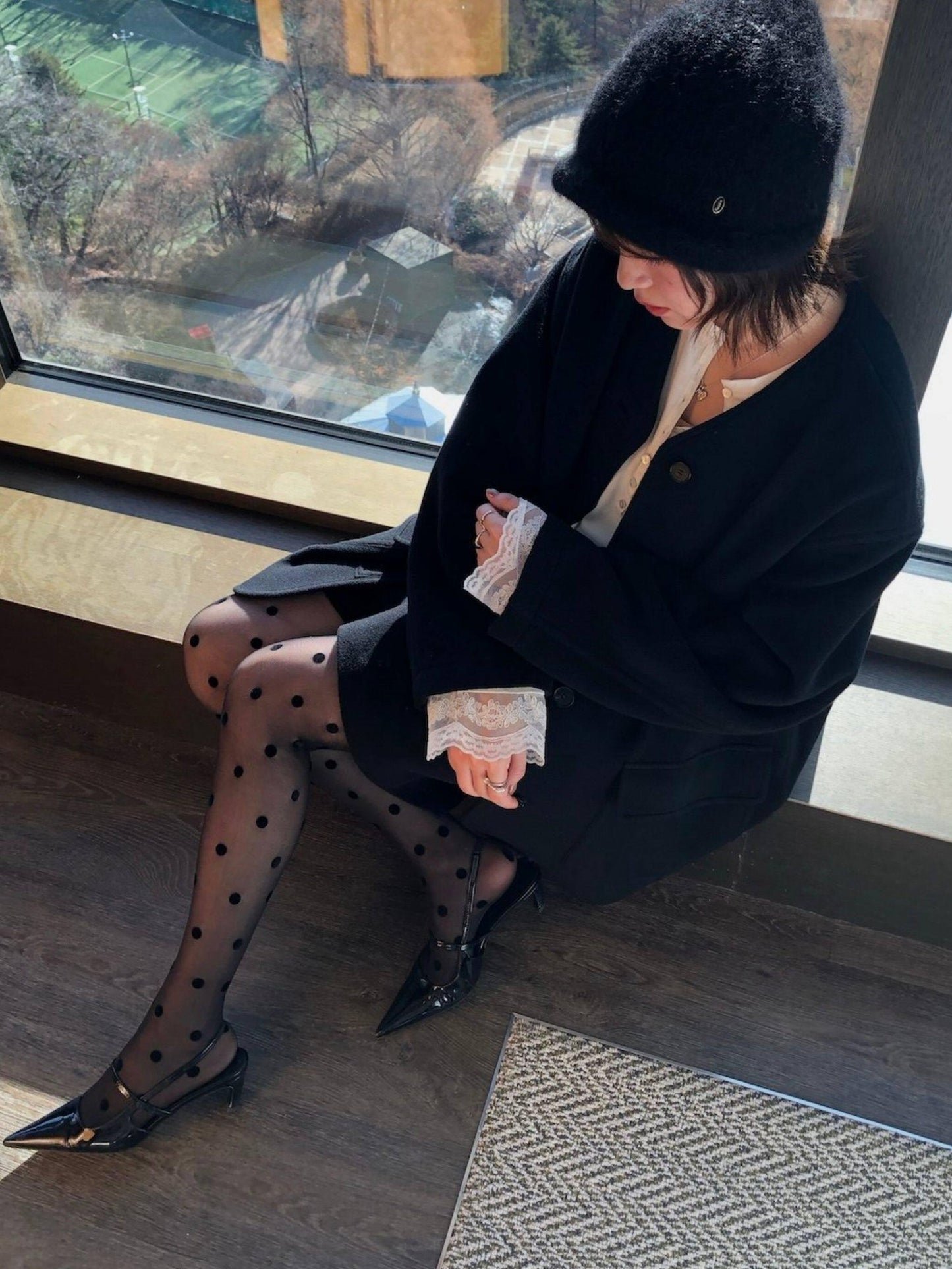 Miroment Soft Wool Cashmere Blend Vintage Collarless Midlength Women Wool Coat