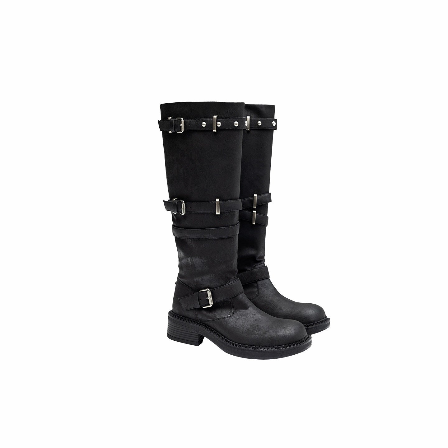 1JINN_STUDIO_Comfort_Low_Heel_Platform_European_Mid_Calf_Casual_Round_Toe_Solid_Color_Boots_MISSTT
