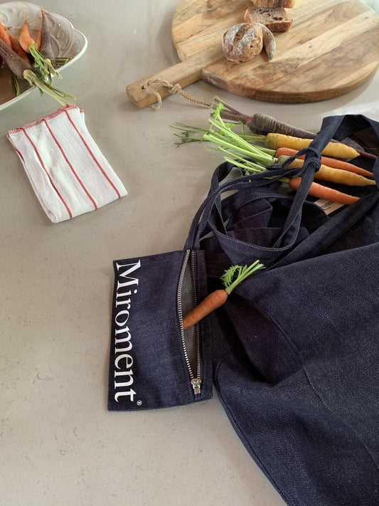 Miroment Colorblock Vintage Single Shoulder Small Square Cotton Canvas Tote Bag
