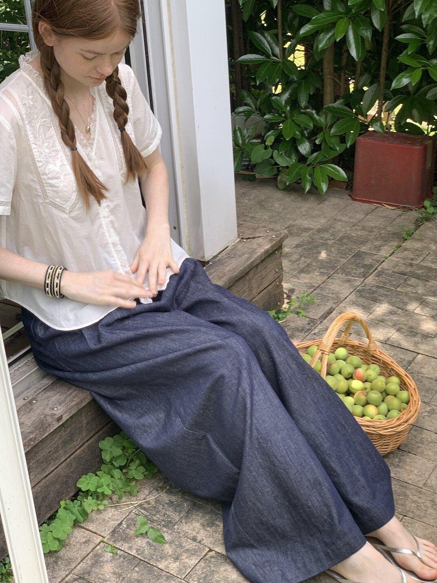 Miroment Versatile High Waist Carrot Straight Elastic Cotton Hemp Women Casual Pants
