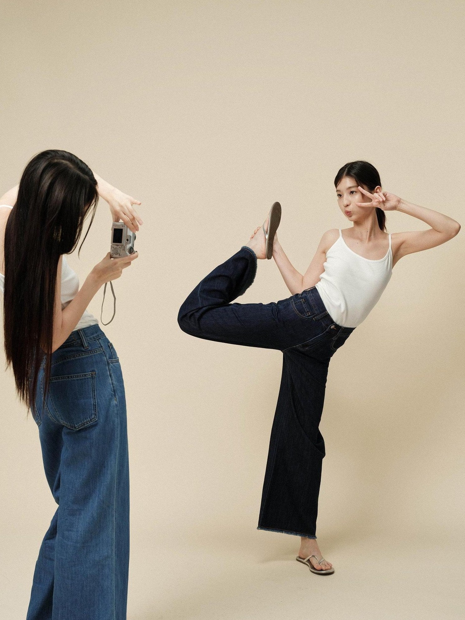 Miroment High Waist Straight Leg Cotton Non Stretch Casual Women Classic Blue Denim Jeans