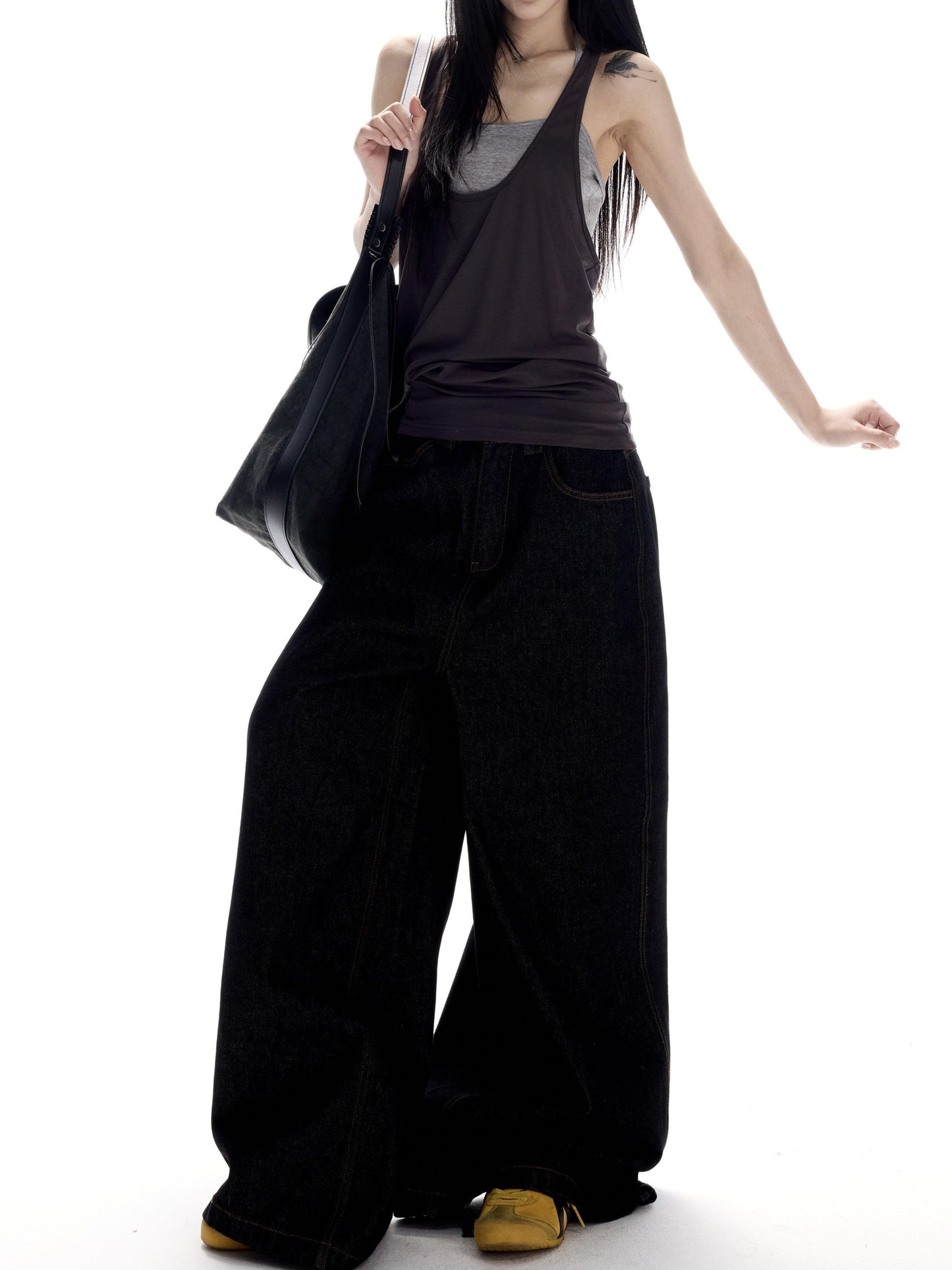 CrushOnit Breathable Lyocell Backless Loose U Neck Y Strap Women Stretch Layer Tank Tops