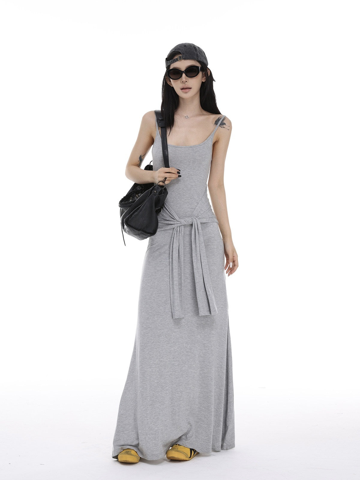 CrushOnit_Soft_Tie_Cinched_Waist_Strappy_Aline_U_Neck_Women_Spandex_Maxi_Dresses_MISSTT