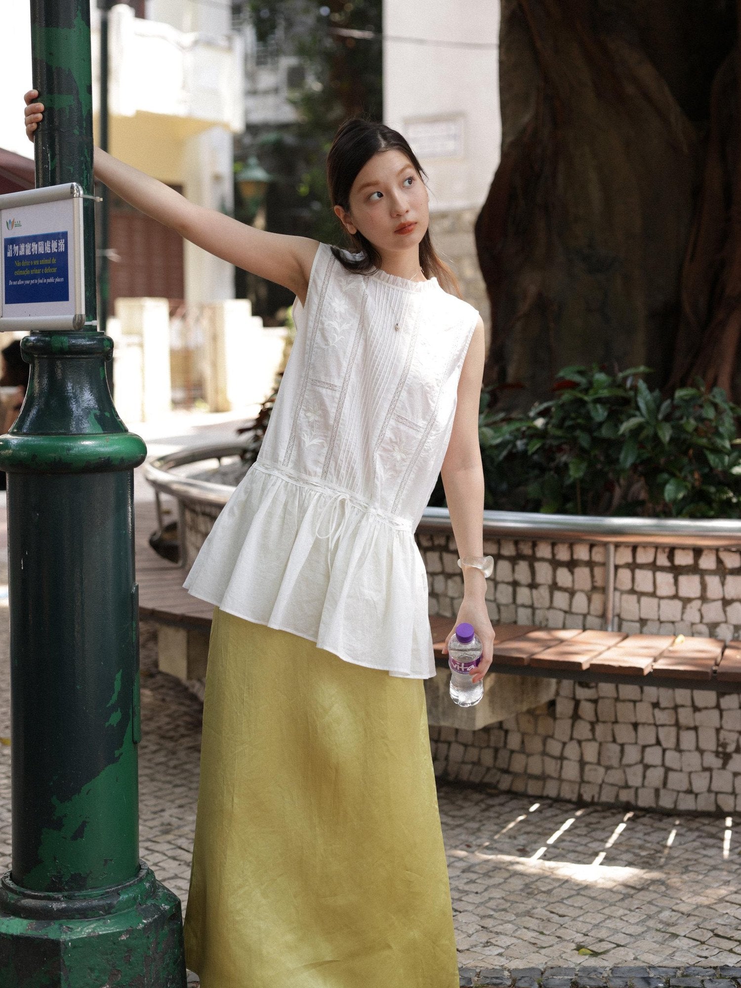 Miroment Silky Acetate High Waist H Line Women Office Avocado Green Black Mini Skirt