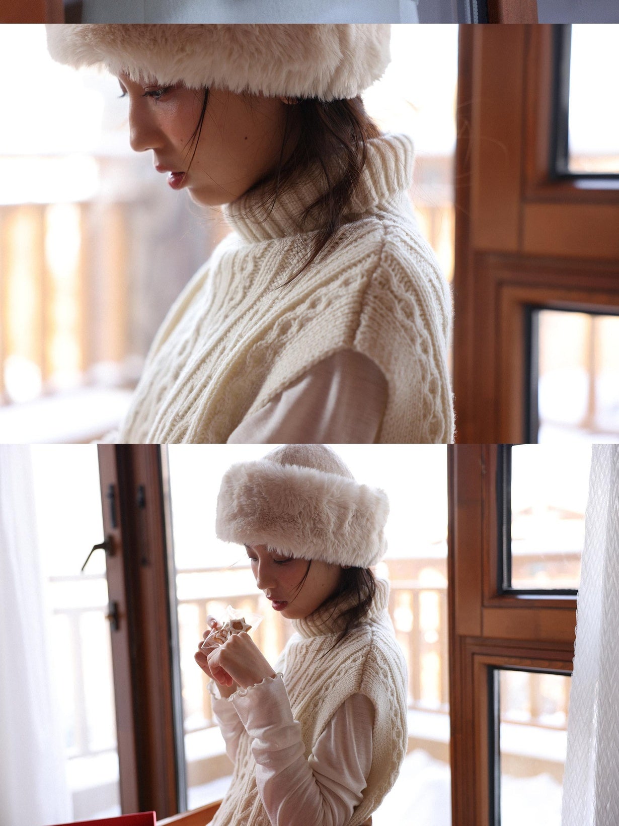 Miroment Soft Wool Turtleneck Loose Fit Layering For Women Solid Pullover Knit Sweater