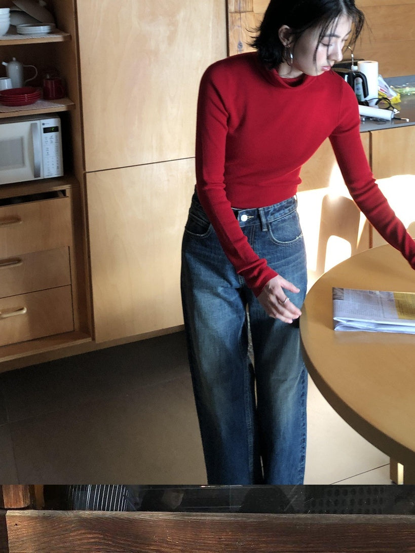 Miroment Skin Friendly Pure Wool Cowl Neck Loose Fit Office Women Knit Sweater