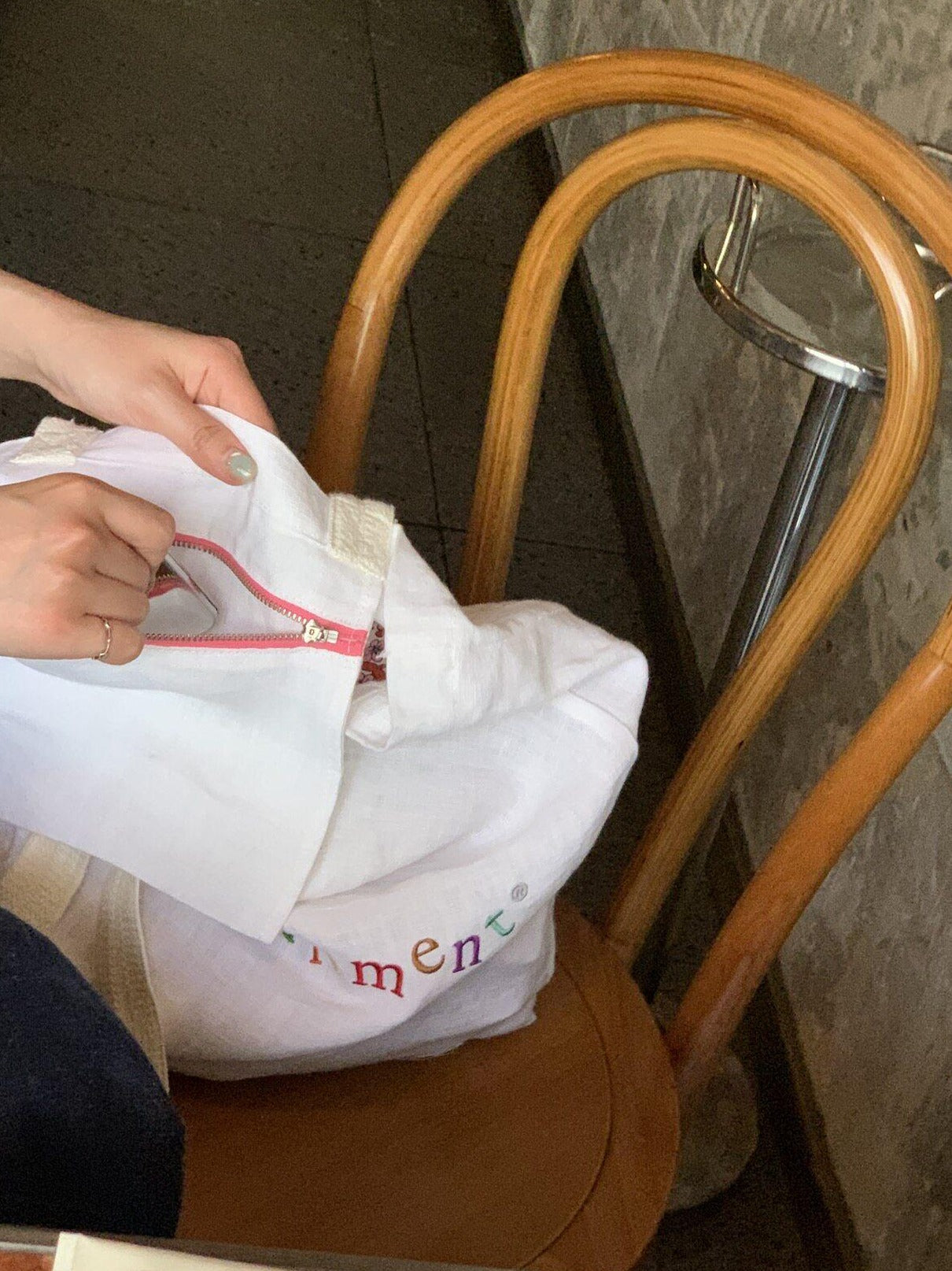 Miroment Colorblock Linen Small Square Shoulder Lightweight Casual Canvas Tote Bag
