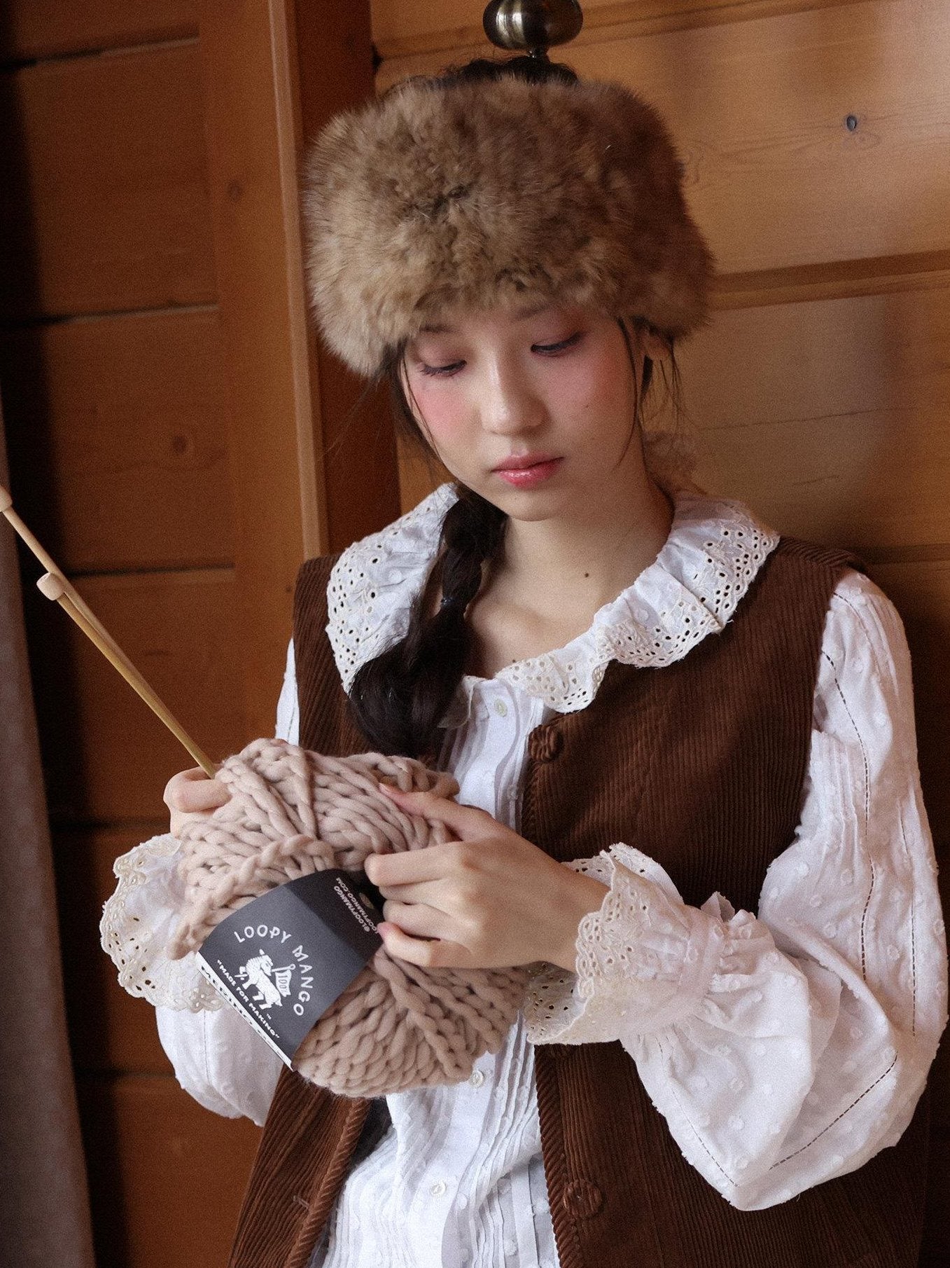 Miroment Pure Cotton College Style Cardigan Single Breasted Layering Buttoned Casual Vest