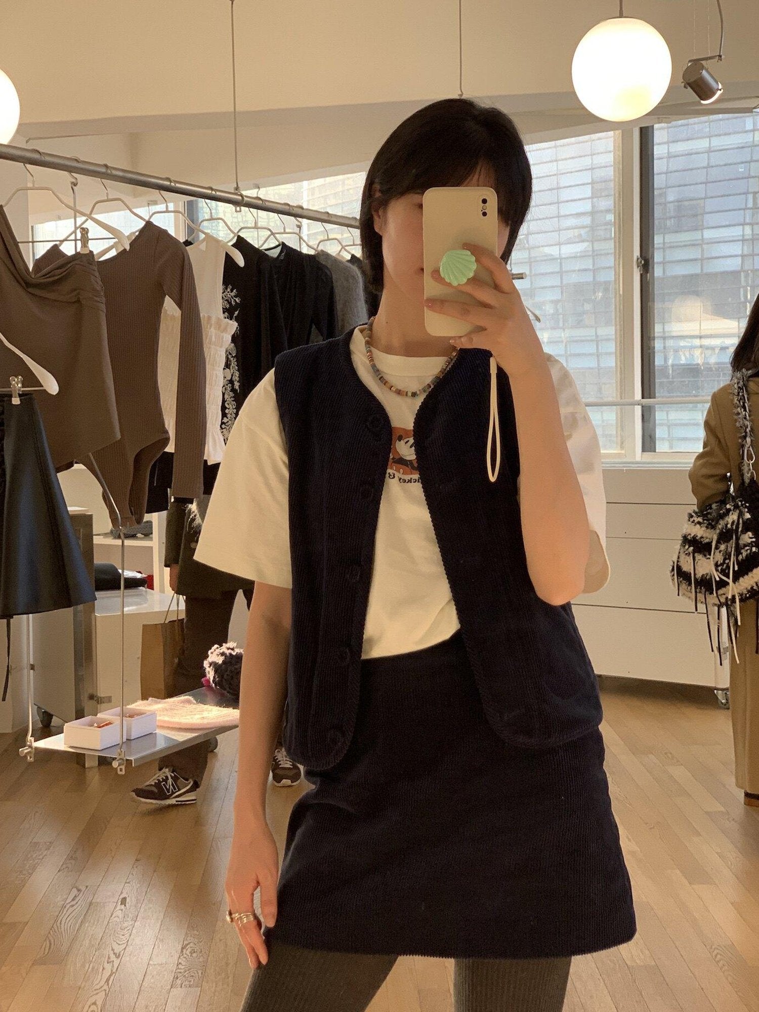 Miroment Pure Cotton College Style Cardigan Single Breasted Layering Buttoned Casual Vest