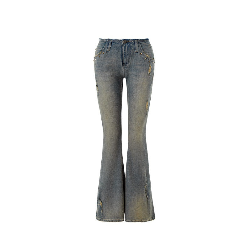 1JINN_STUDIO_Vintage_Distressed_Low_Rise_Slight_Flare_Blue_Women_Stretch_Straight_Leg_Jeans_MISSTT