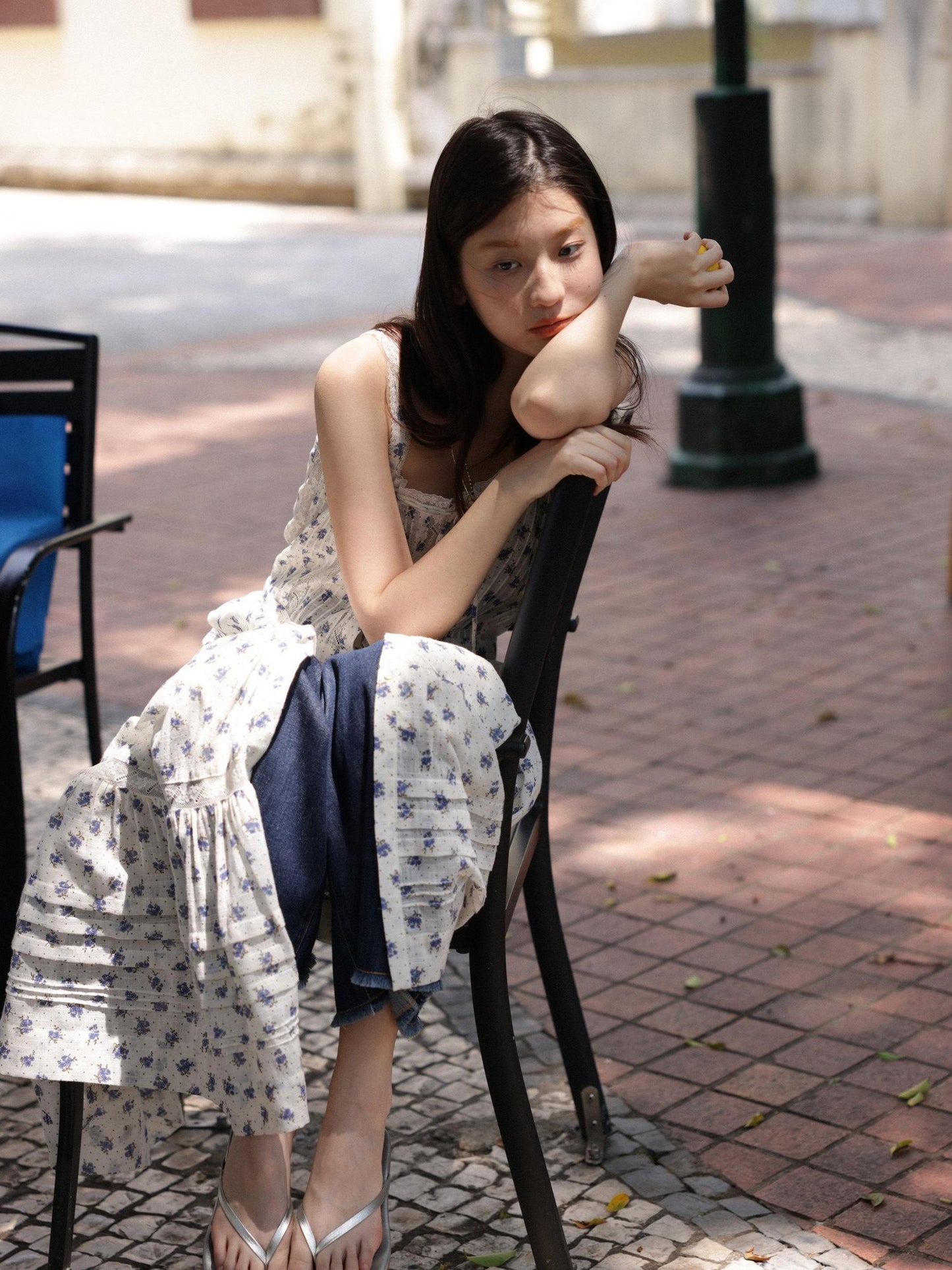 Miroment Bali Gauze Cotton High Waist Printed Sleeveless Floral Casual Maxi Dresses