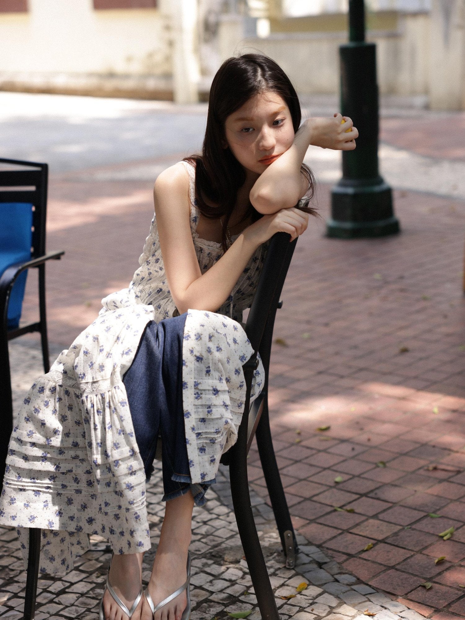 Miroment Bali Gauze Cotton High Waist Printed Sleeveless Floral Casual Maxi Dresses