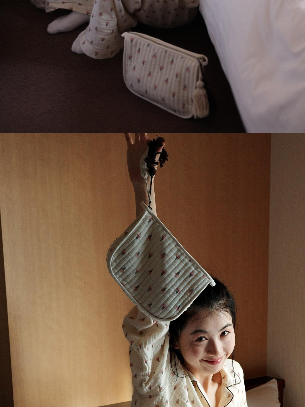 Miroment High Waist Pocket Korean Straight Leg Loose 100 Percent Cotton Casual Set
