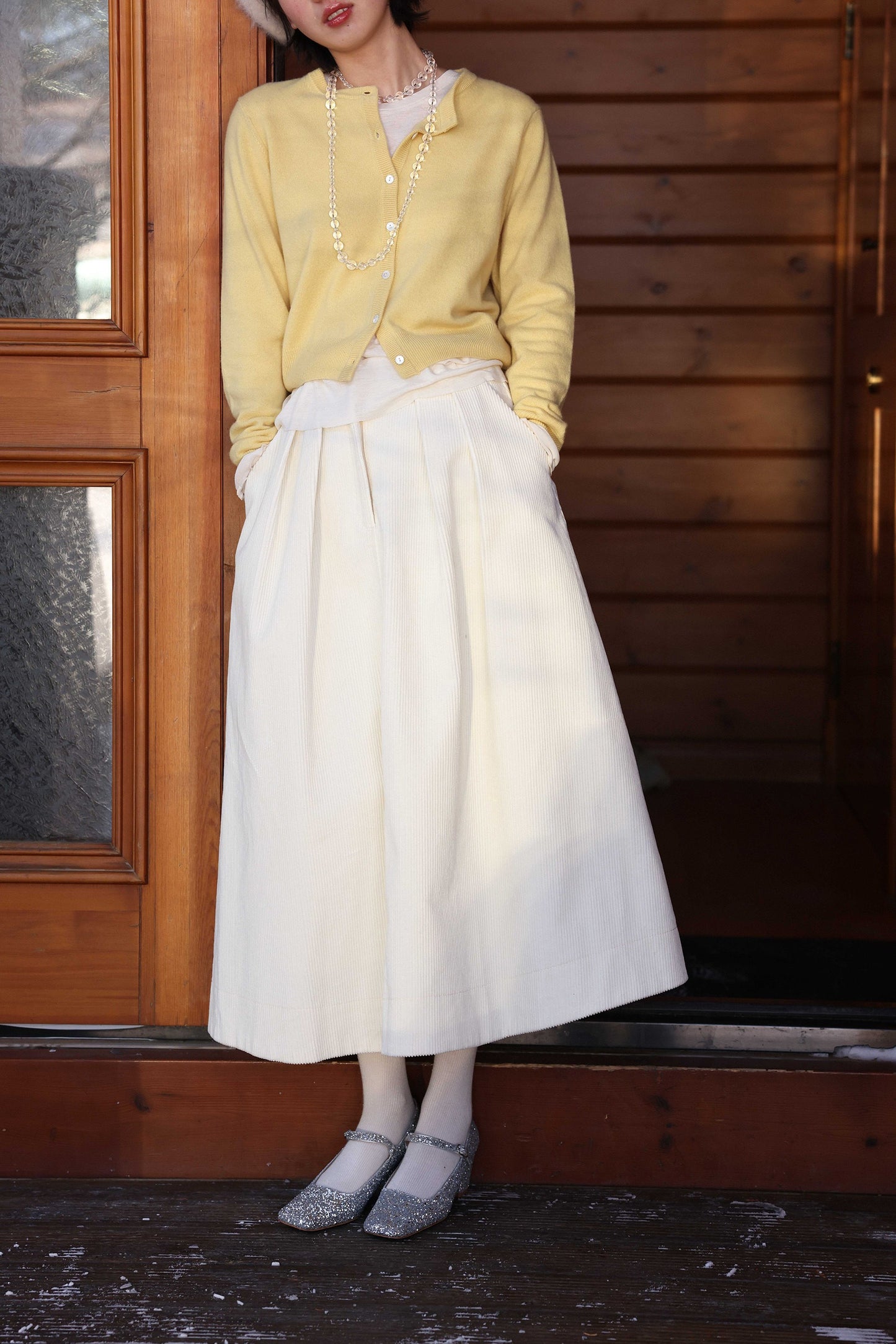 Miroment_Lightweight_100%_Cotton_High_Waist_Flared_Button_Pleated_Women_Midi_Skirt_MISSTT