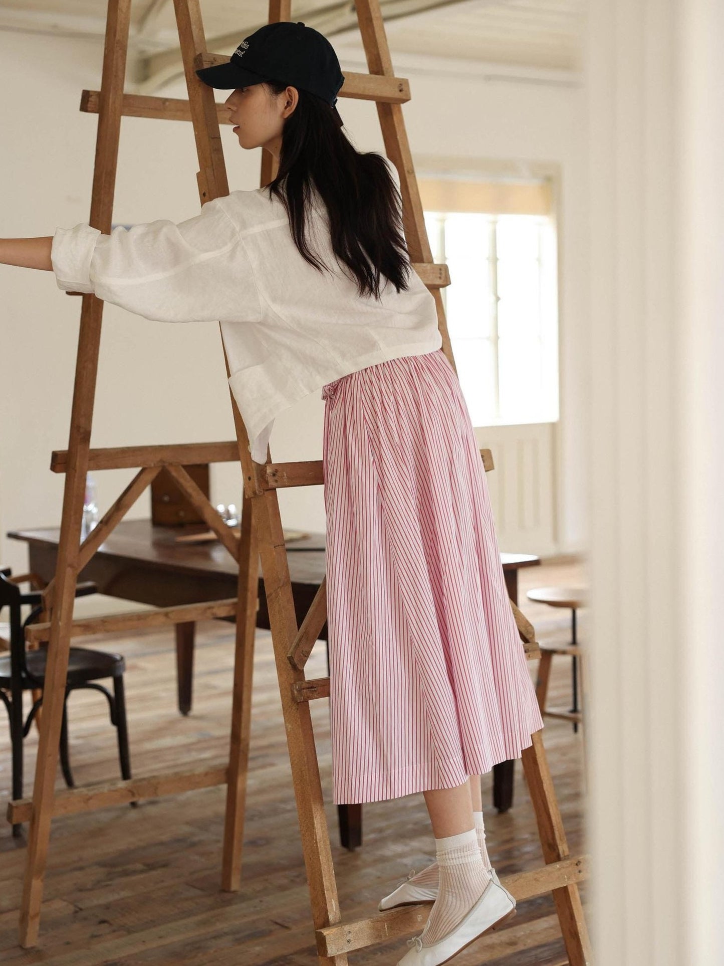Miroment Breathable Cooling Pure Hemp Button Front Cute Loose Fit Women Cropped Top