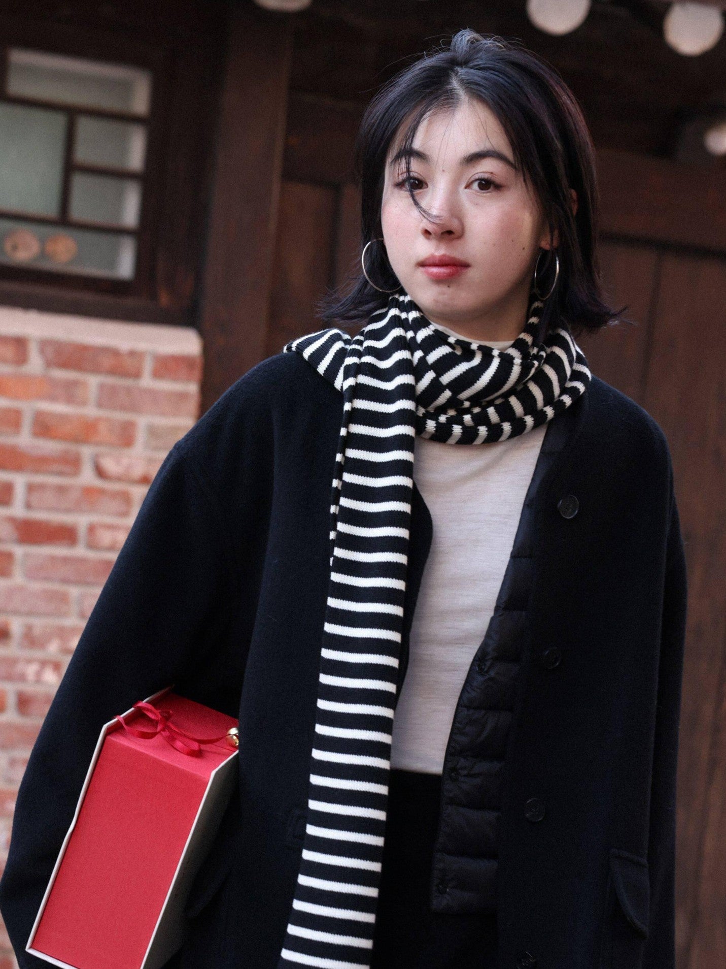 Miroment Soft Wool Cashmere Blend Vintage Collarless Midlength Women Wool Coat