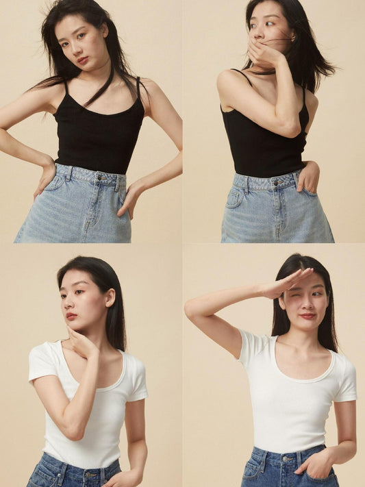 Miroment Soft Stretch Embroidered Cropped Strap Innerwear Women Cotton Spandex Cami Tops