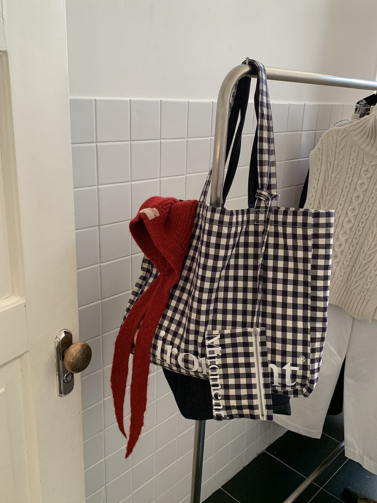 Miroment_Compact_Boxy_Plaid_Double_Strap_Casual_Shoulder_Bag_Daily_Women'S_Handbag_MISSTT