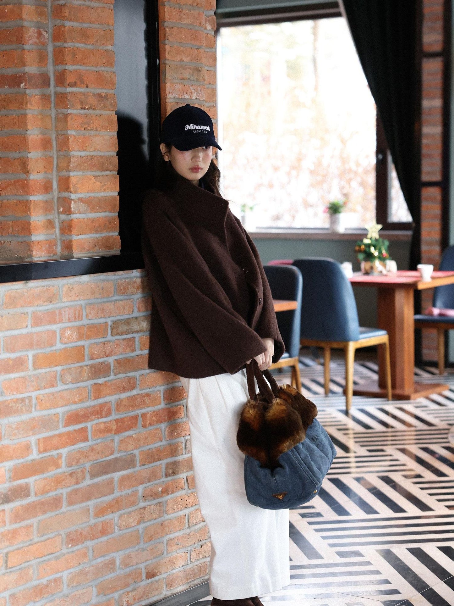 Miroment Elegant Tie Detail Slim Fit Commuter Women Wool Turtleneck Pullover Knit Sweater