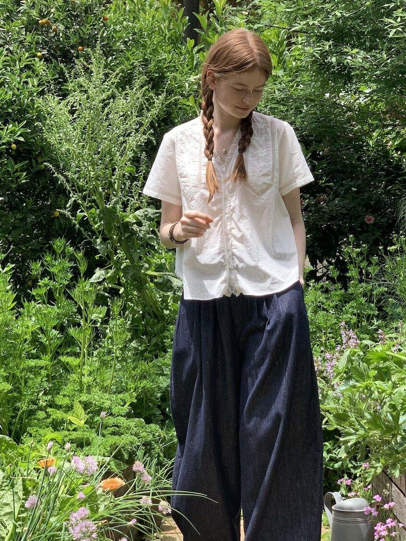 Miroment Versatile High Waist Carrot Straight Elastic Cotton Hemp Women Casual Pants