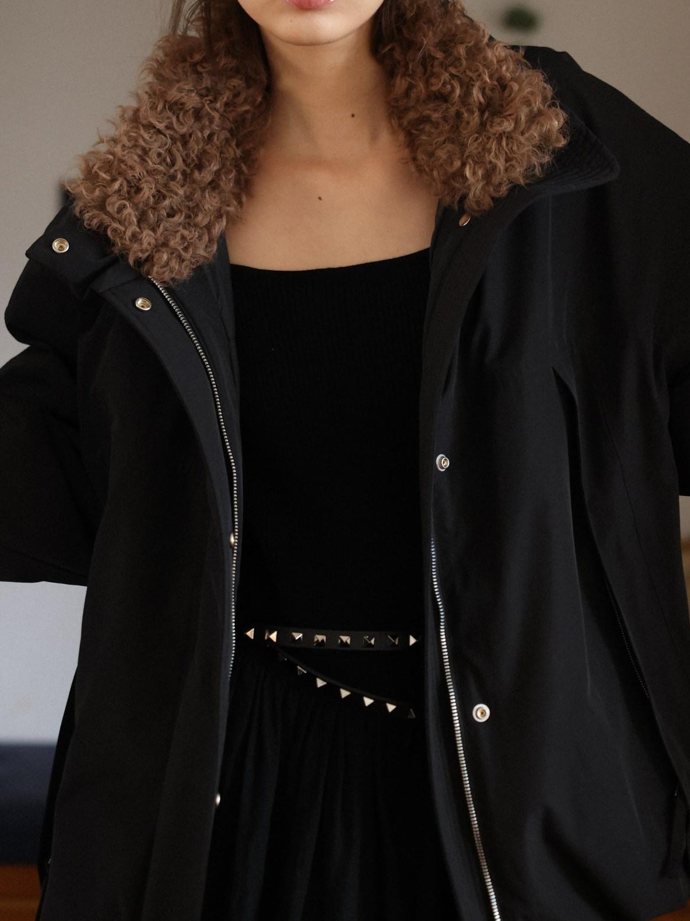 Miroment 90 Percent Down Warm Barncore Mid Length Womens Cashmere Cropped Down Jacket