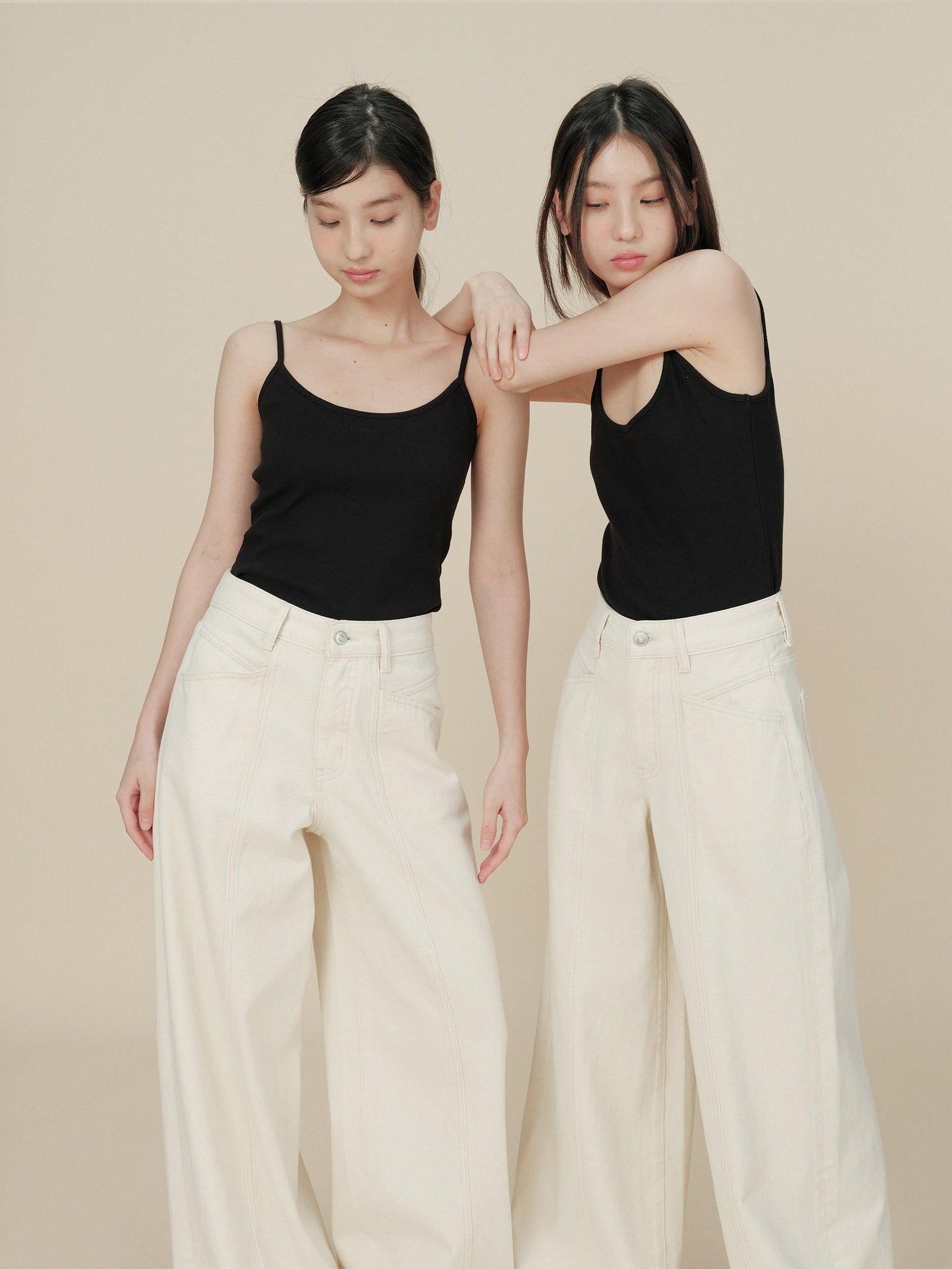 Miroment Versatile Durable High Waist Wide Leg Zipper Fly Cotton Women Denim Jeans