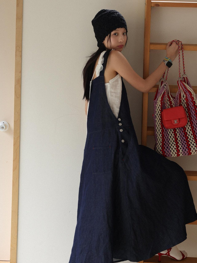 Miroment Breathable Cotton Linen Blend Casual H Fit Sleeveless Everyday Slip Dresses